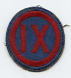 WO2 US 9th Army Corps Patch (Greenback), Ophalen of Verzenden, Landmacht, Amerika, Embleem of Badge