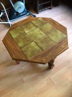 Salon tafel Eiken met tegels zondag 20-9 ophalen!, Ophalen, Gebruikt, 50 tot 100 cm, Eikenhout