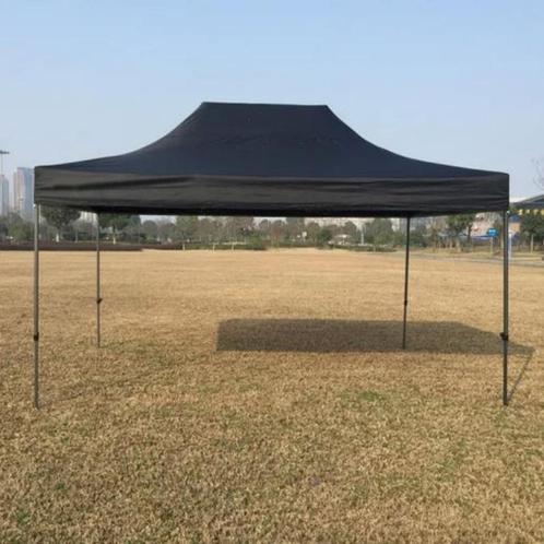 Easy-Up Marktkraam Verkoopstand Partytent Vouwtent Zwart, Tuin en Terras, Partytenten, Nieuw, Partytent, Opvouwbaar, Ophalen of Verzenden