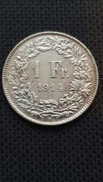 1 Franc 1914 Zwitserland, Postzegels en Munten, Munten | Europa | Niet-Euromunten, Ophalen of Verzenden, Losse munt, Overige landen