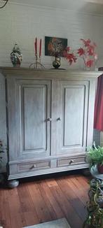Taupe kleur, eiken kast rookvrije omgeving, Ophalen, Zo goed als nieuw, 125 cm of meer, Minder dan 50 cm