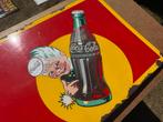 Coca Cola emaille reclamebord, Ophalen, Reclamebord, Gebruikt, .