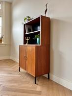 Vintage wandmeubel simpla lux teak hout jaren 50/60/70, Ophalen, 100 tot 150 cm, Minder dan 150 cm, Metaal