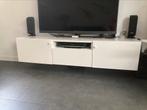 Tv meubel besta IKEA hoogglans wit, 150 tot 200 cm, Minder dan 100 cm, 25 tot 50 cm, Ophalen of Verzenden