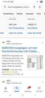 Te koop. Hoogslaper, Huis en Inrichting, Slaapkamer | Stapelbedden en Hoogslapers, Ophalen, Eenpersoons, Zo goed als nieuw, 90 cm