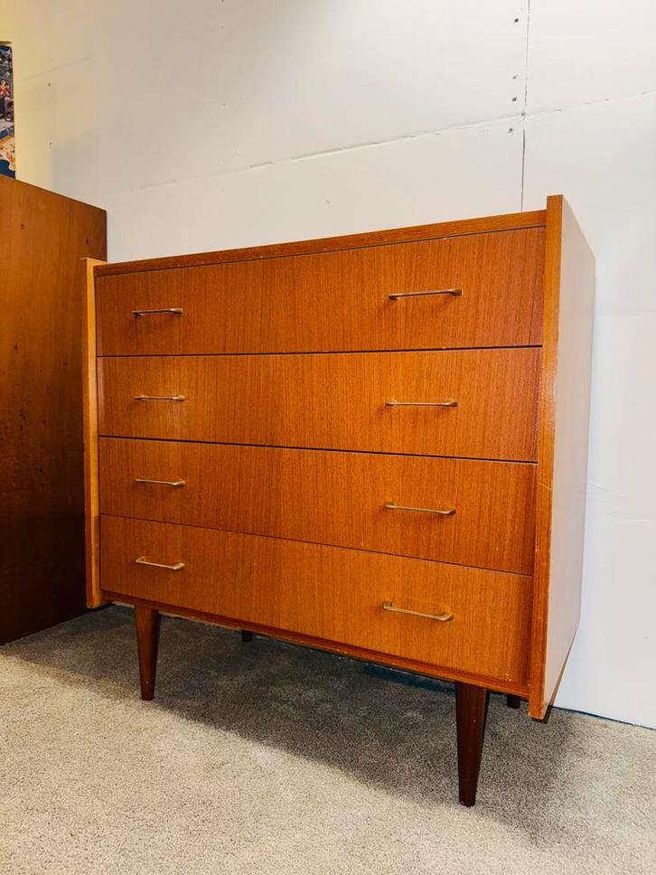 Retro vintage teak ladekast commode, Huis en Inrichting, Kasten | Ladekasten, Ophalen