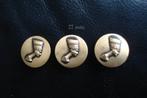 3 vintage knopen Nefertiti Egyptische Koningin Egypten, Ophalen, Gebruikt, Knoop of Knopen