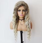 Asblonde Krullende Ombre Pruik Krullen Haar Blonde Dames, Verzenden, Nieuw, Pruik of Haarverlenging