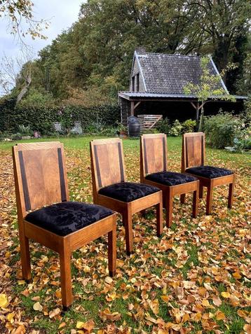 set van 4 Art Deco eetkamerstoelen - jaren '30 - vintage beschikbaar voor biedingen