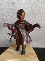 Vide poche Onyx met bronzen beeldje, Ophalen of Verzenden