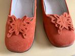 Ballerina's suède, Oranje, Zo goed als nieuw, Ballerina's, Ophalen of Verzenden