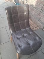Leren Eetkamerstoel - Lichtbeschadigd, Antiek en Kunst, Ophalen