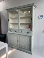 Buffetkast groen krijtverf 2 delen, Huis en Inrichting, Kasten | Buffetkasten, Ophalen, 50 tot 75 cm, Met deur(en), 200 cm of meer