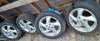 Peugeot 206 lichtmetalen velgen velgset met nwe banden 175 €, Ophalen, 15 inch, Banden en Velgen, Nieuw