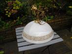 TE KOOP MOOIE  OUDE GLAZEN KAMER HANGLAMP, Ophalen, Gebruikt, Minder dan 50 cm