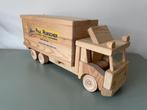 stevige houten vrachtwagen bakwagen speelgoed met opdruk., Ophalen of Verzenden, Gebruikt, Rij- of Hobbelspeelgoed
