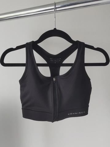 Röhnisch zwarte sport bh medium support met rits maat S beschikbaar voor biedingen