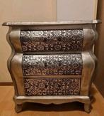 Leuk zilverkleurig ladenkastje, Huis en Inrichting, Kasten | Ladekasten, Ophalen, 1 of 2 laden, 50 tot 100 cm, Zo goed als nieuw