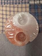 Himalaya Zoutsteen Ying Yang Theelichthouder - Nieuw, Huis en Inrichting, Overige materialen, Bruin, Nieuw, Ophalen of Verzenden