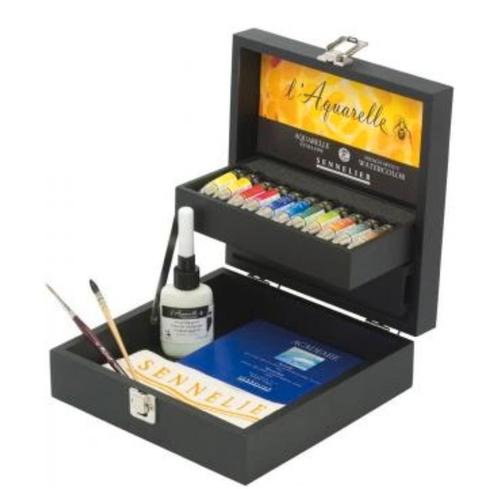 Sennelier aquarelverf set in luxe houten box, Hobby en Vrije tijd, Schilderen, Nieuw, Ophalen of Verzenden