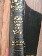 Large letter parallel King James version + Living Bible, Ophalen of Verzenden