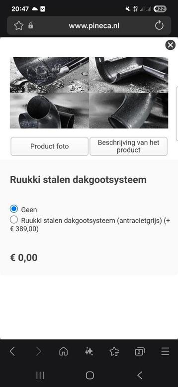 Dakgoot antraciet rvs regenpijp Nieuw, diy zonder solderen.  beschikbaar voor biedingen