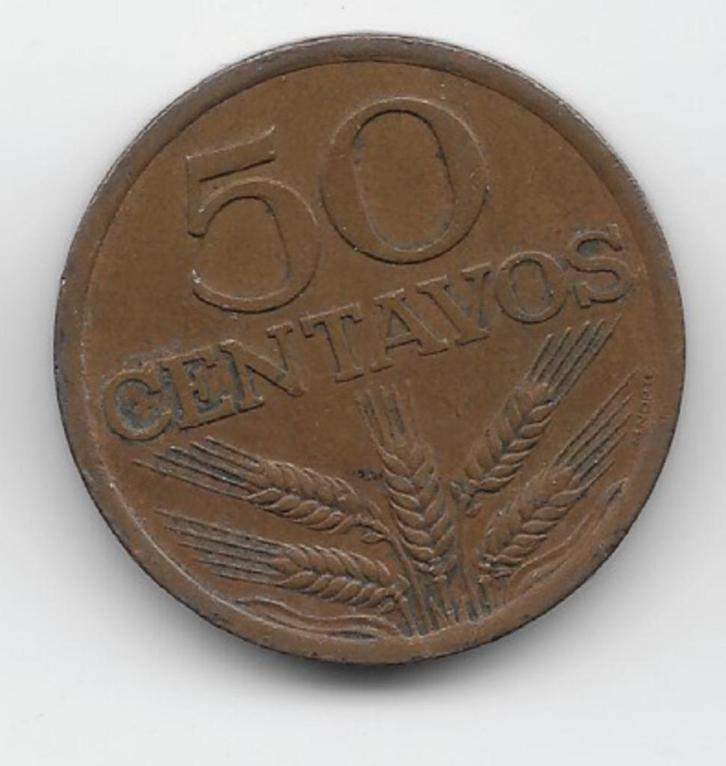 Portugal 50 centavos 1975 KM# 596, Postzegels en Munten, Munten | Europa | Niet-Euromunten, Losse munt, Overige landen, Verzenden