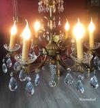 Kristallen kroonluchter/ hanglamp met kandelaars antiek, Ophalen of Verzenden, Antiek / klassiek