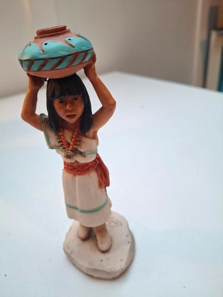 Vintage Native American Figurine, Antiek en Kunst, Kunst | Beelden en Houtsnijwerken, Ophalen of Verzenden