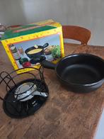 Kaasfondue pan zwart, Ophalen of Verzenden, Gebruikt, Gietijzer, Overige typen