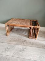 Vintage bamboo bijzettafel, Butler tray, Ophalen