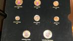 Vergulden Gekleurde gulden set. Juliana set +Dubbel kop.1980, Postzegels en Munten, Munten | Nederland, Setje, Goud, Overige waardes