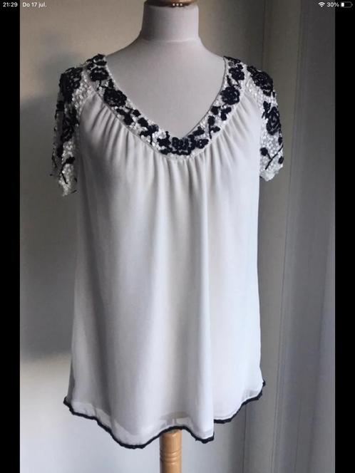 Twin Set by Simona Barbieri blouse maat S (36), Kleding | Dames, Blouses en Tunieken, Zo goed als nieuw, Maat 36 (S), Wit, Ophalen of Verzenden