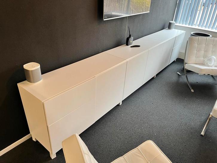 3 Mooie witte kast met lades en deuren, Huis en Inrichting, Kasten | Dressoirs, Zo goed als nieuw, 150 tot 200 cm, 25 tot 50 cm