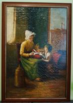 Olieverfschilderij - Dutch school - Figuren in een interieur, Verzenden