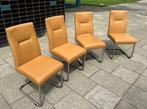 Comfortabele eettafelstoelen met buisframe - 4 stuks, Huis en Inrichting, Stoelen, Ophalen, Overige kleuren, Zo goed als nieuw