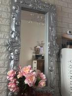 Zilveren lijst barok spiegel, Huis en Inrichting, Woonaccessoires | Spiegels, Ophalen, Rechthoekig, Minder dan 100 cm