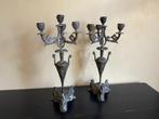 set bijzondere Kandelaars met vogels Frans antiek, Antiek en Kunst, Ophalen of Verzenden