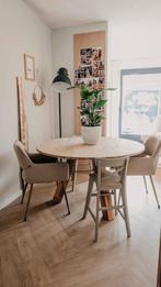 Woood Rhonda | Ronde tafel 129cm massief eiken | Als nieuw!, Huis en Inrichting, Tafels | Eettafels, Ophalen, 100 tot 150 cm, 200 cm of meer