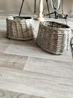 Rotan lampenkappen, Huis en Inrichting, Lampen | Lampenkappen, Ophalen, Gebruikt, Bruin, Rond