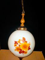 Antieke Lamp Hanglamp Bol Lamp, Minder dan 50 cm, Ophalen of Verzenden, Glas, Zo goed als nieuw