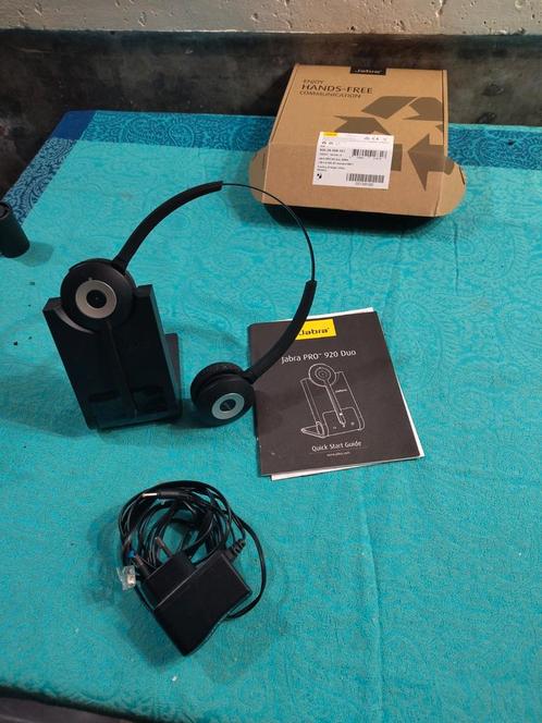 Headset, koptelefoon Jabra Pro 920 Duo, Audio, Tv en Foto, Koptelefoons, Zo goed als nieuw, Op oor (supra aural), Overige merken