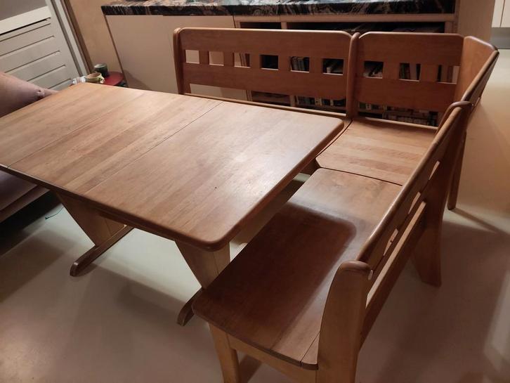 Oostenrijkse/Duitse eethoek, Huis en Inrichting, Tafels | Eettafels, Gebruikt, 50 tot 100 cm, 200 cm of meer, Rechthoekig, Ophalen