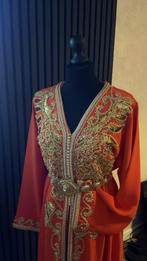 Oranje Marokkaanse Jurk met Gouden Versiering, Maat 38/40 (M), Overige typen, Oranje, Ophalen of Verzenden