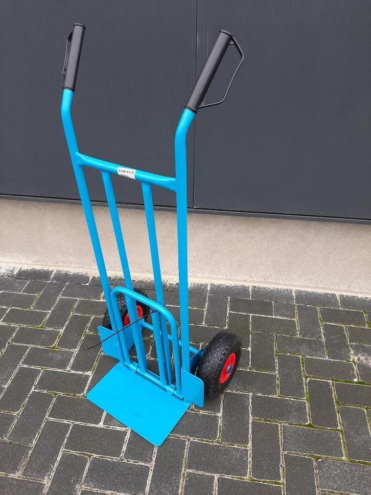 Stalen steekwagen met dubbele klep/200 Kilo belastbaar!, Doe-het-zelf en Verbouw, Transportwagens, Nieuw, Steekwagen, Ophalen