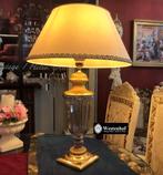 Grote tafellamp brocante Murano glazen lampvoet met goud, Huis en Inrichting, Lampen | Tafellampen, Ophalen of Verzenden, Zo goed als nieuw