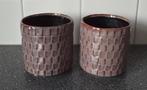 Bloempotten paars bruin, Tuin en Terras, Rond, Ophalen of Verzenden, Zo goed als nieuw, Aardewerk