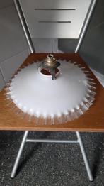Frans antiek opaline lampenkapje met fitting bajonet, Ophalen of Verzenden, Rond