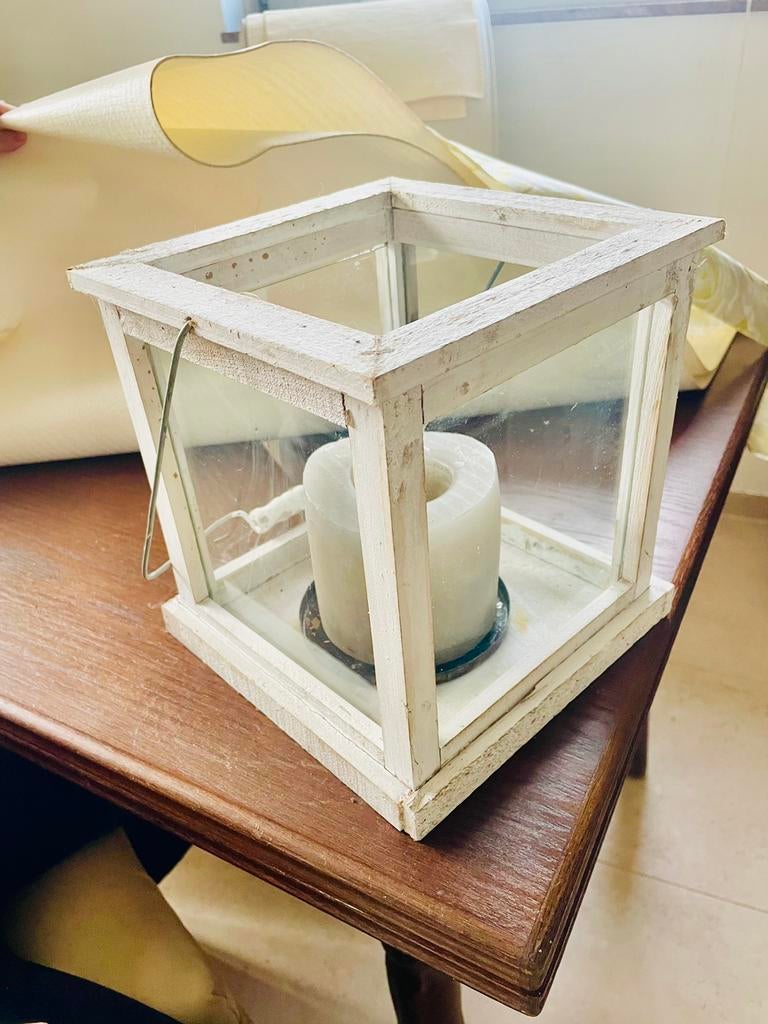 Lampion 2 x, Ophalen of Verzenden, Zo goed als nieuw, Overige materialen, Minder dan 25 cm