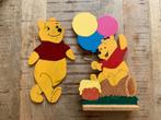 2 Winnie the Pooh (Disney) Houten beelden circa 25cm, Ophalen of Verzenden, Winnie de Poeh of vrienden, Nieuw, Beeldje of Figuurtje